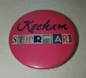Przypinka "Kocham Stargard" różowa